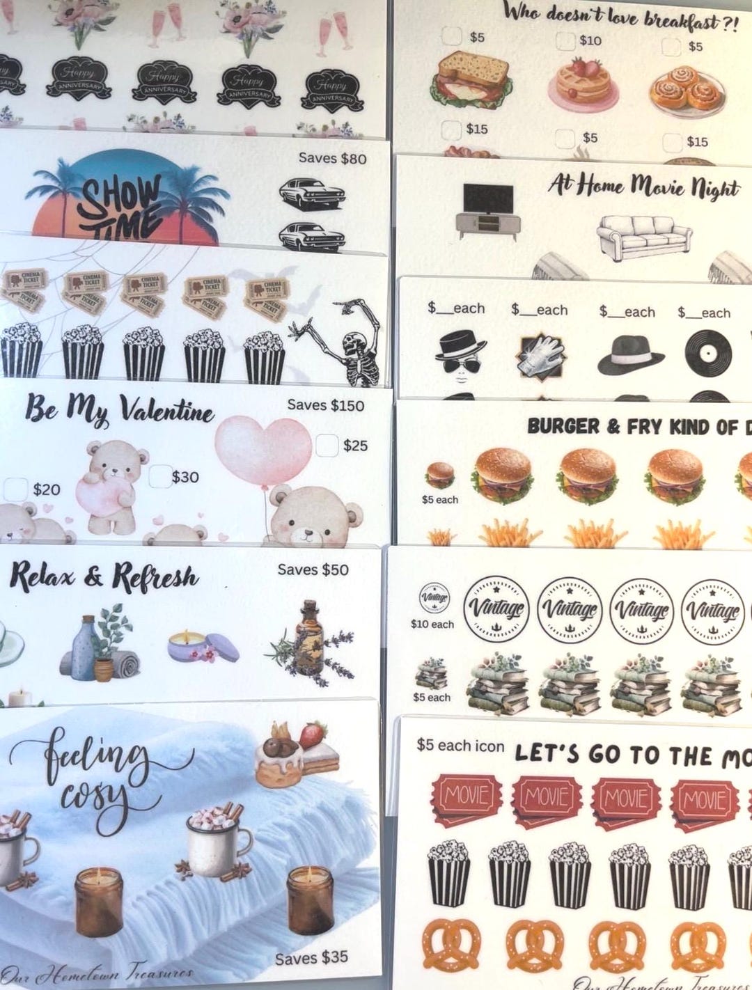 Set of 12 Assorted Challenge Cards Laminated Cardstock - Etsy