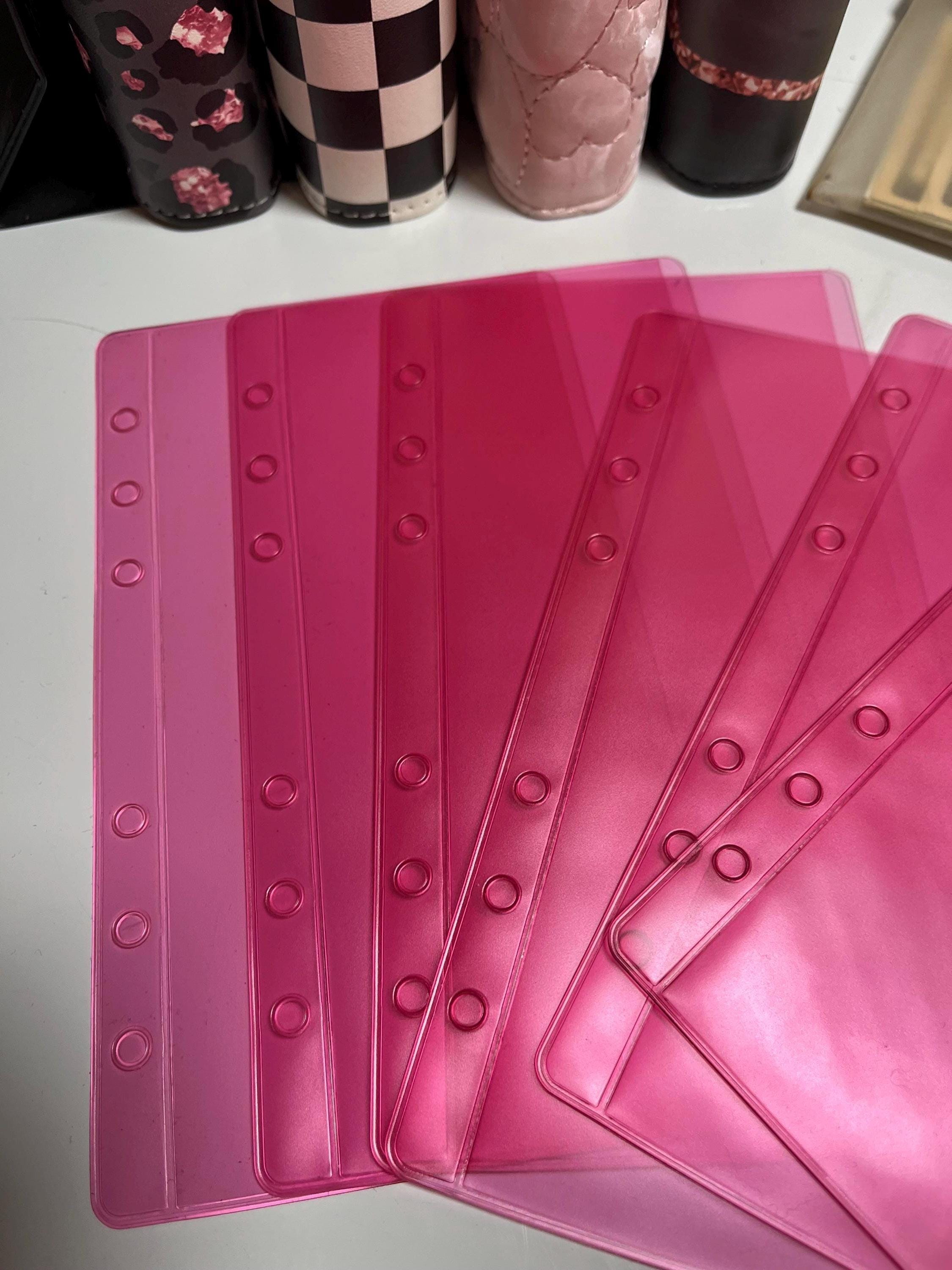 A6 Pink PVC Pockets Only, Inserts for Binder - Etsy