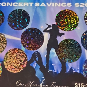 Économies sur les concerts, carte défi à gratter 200 dollars