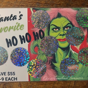 Il Grinch preferito di Babbo Natale HoHoHo Funny Savings Scratch Off Challenge Card 55 dollari