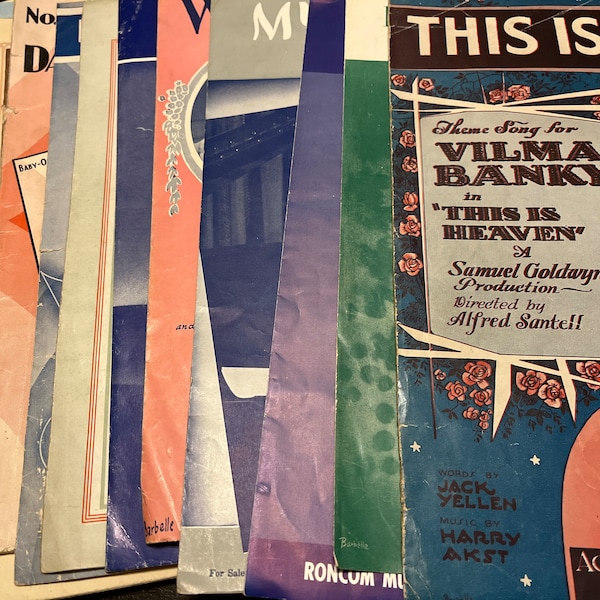 Old Sheet Music Etsy