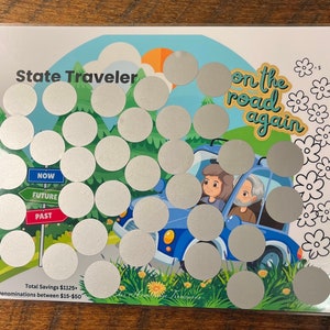 Staatsreiziger, weer onderweg Reisbesparingen Kras eraf en in te kleuren op de Challenge Jumbo-kaart 1125 plus dollars
