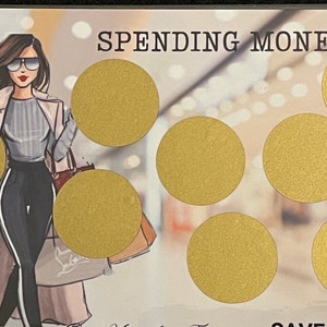 Spese personali Spese e risparmi per lo shopping Carta sfida gratta e vinci 75 dollari