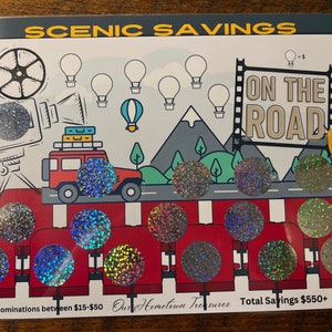 Scenic Savings On The Road levert films op Reisbesparingen Scratch Off Challenge Jumbo Card 550 plus dollar