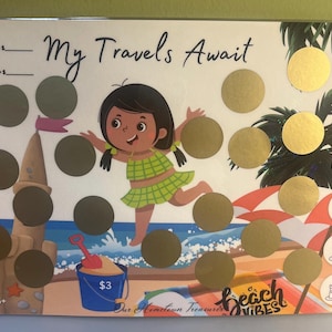 My Travels Await Scratch Off and Color In Challenge Jumbo Card 75 dollars scratch plus Bonus AND you choose the rest!