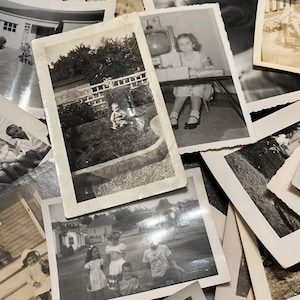 Old Photos with Children Grab Bag Mystery Set one Dozen Pictures Vintage Antique Assorted early to mid 1900s Junk Journal Photography