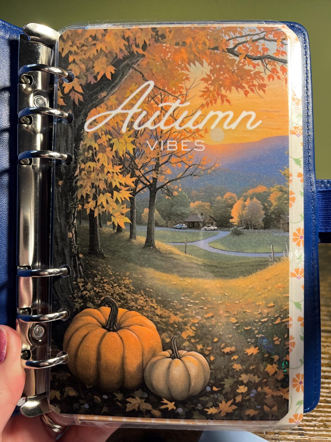 Autumn Vibes A6 Dashboard Laminated Fall Sunset Seasonal Divider for ...