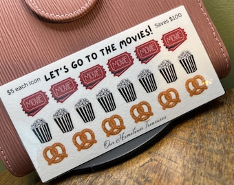 Let’s Go To The Movies Challenge Card Saves 100 Laminated Cardstock