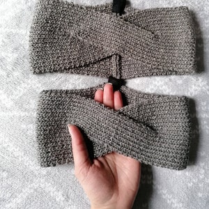 Silver cotton twisted headband