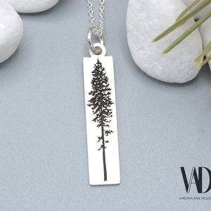 Lodgepole Pine Tree Pendant - Tree Necklace - Pine Tree Jewelry