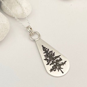 Pine Tree Pendant - Sterling Silver Necklace - Pine Tree Necklace