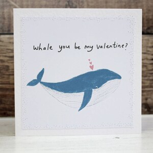 Whale You Be My Valentine Couples Card