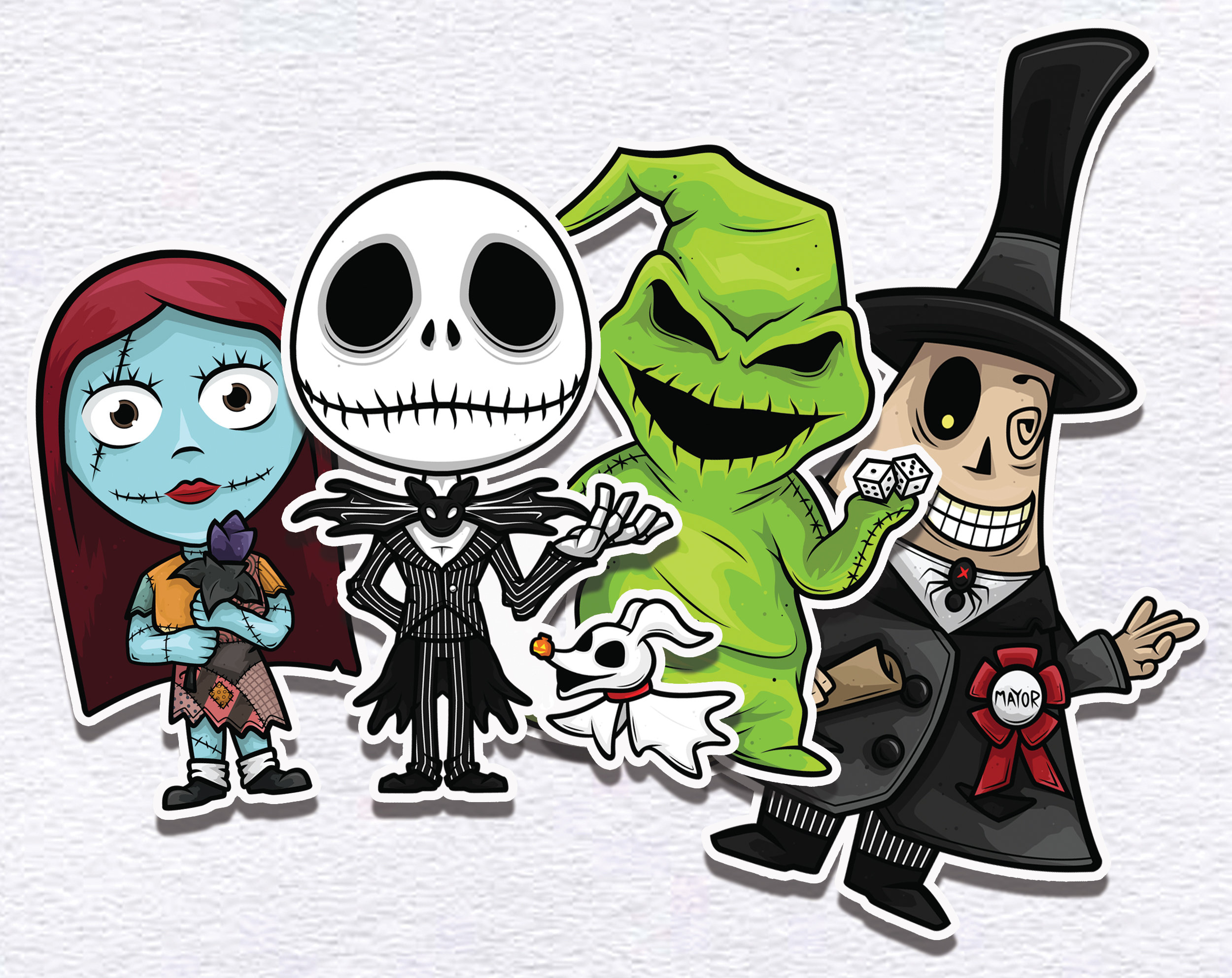 Nightmare Before Christmas Vinyl Sticker Set - Etsy