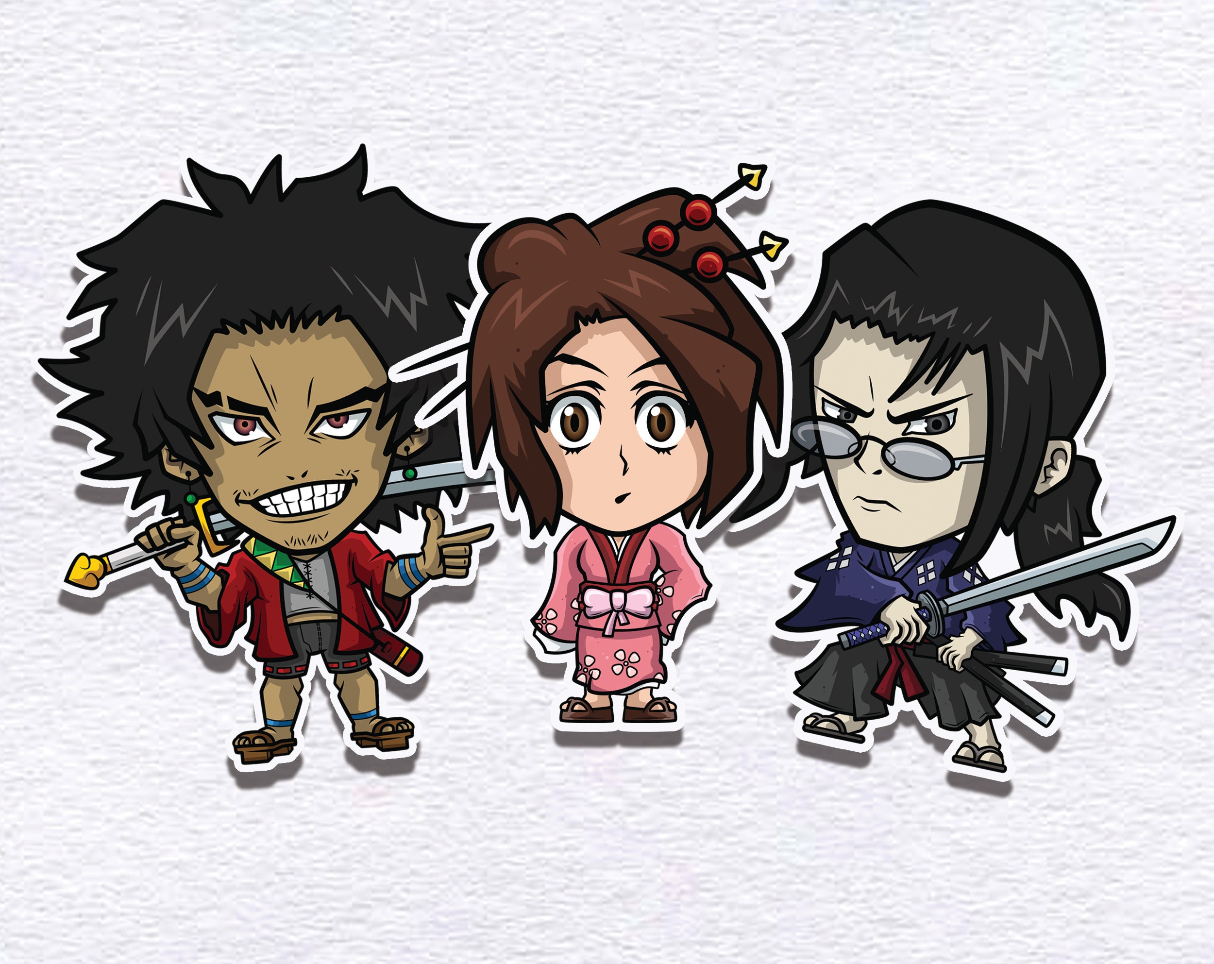 Samurai Champloo Vinyl Sticker Set | Etsy