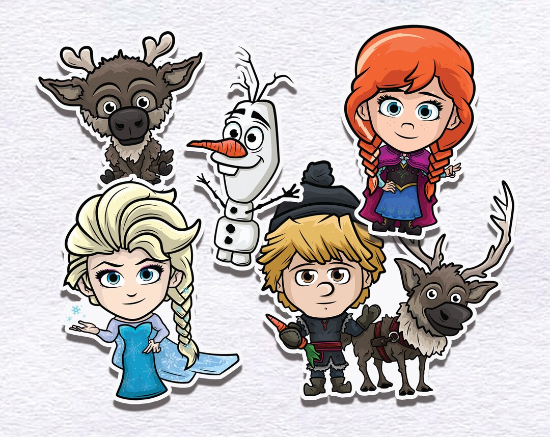 Frozen Vinyl Sticker Set Etsy