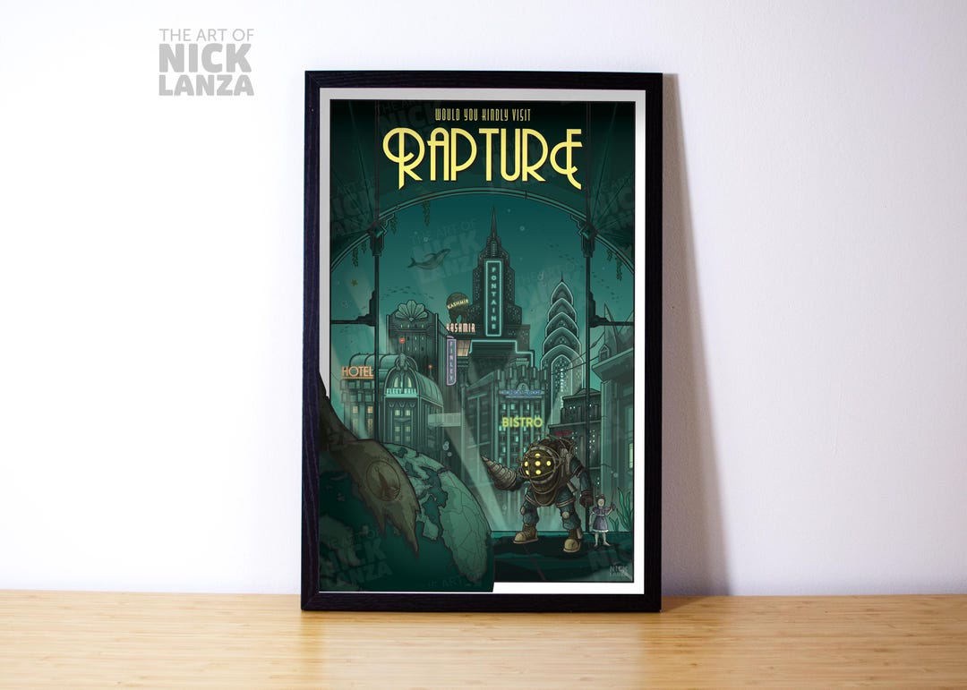 Rapture (bioshock) - Retro Travel Poster, Helldivers 2, Videogames