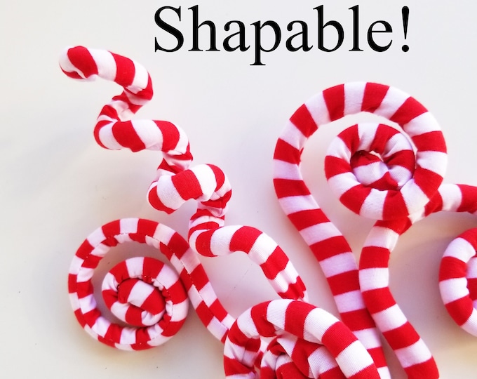 Candy Cane Swirl Wired Pick Stem Christmas Wreath Pick Stem Etsy