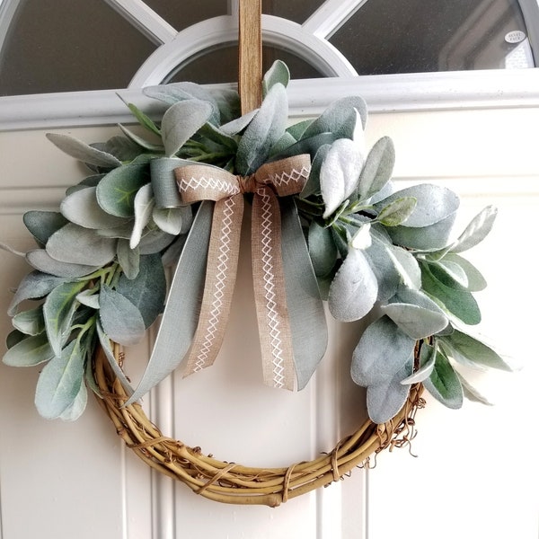 Lambs Ear Wreath Etsy