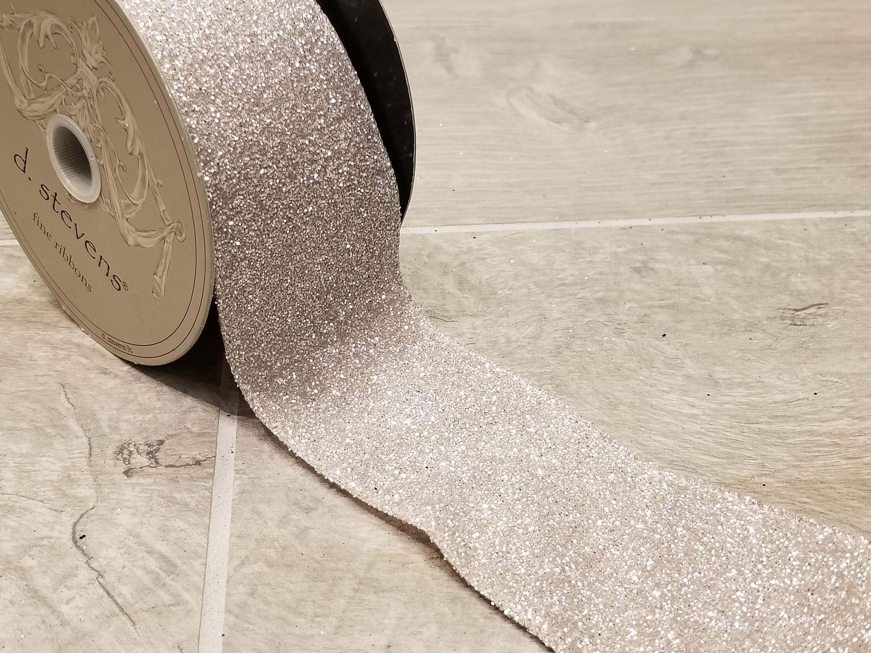 Beige Taupe Lightly-Wired Satin Ribbon • 1 • 1-1/2 • 2-3/4