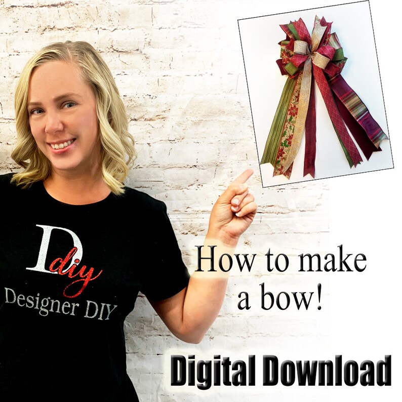 How to Make A Bow Tutorial EZ Bow Maker Tutorial Christmas Etsy