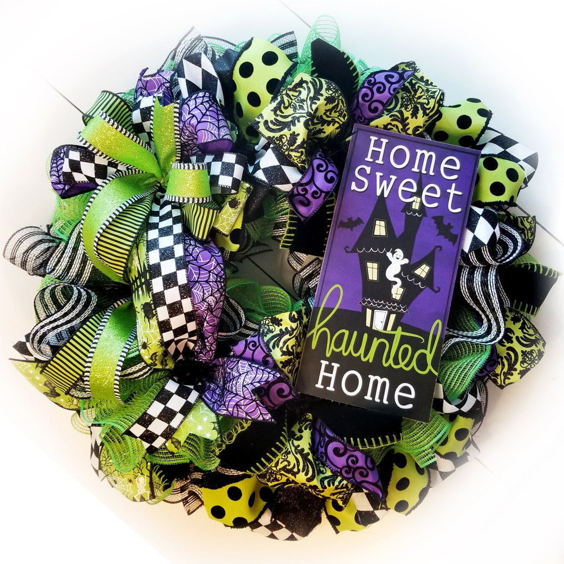 How to Make a Halloween Mesh Wreath and Bow Tutorial Wreath Etsy