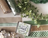 DIY Wreath Kit, Home Sweet Home Sign Decor, Spring Wreath diy Kit, Summer Wreath diy Kit, Cotton Wreath Kit, Fall Wreath diy Kit, Craft Kit