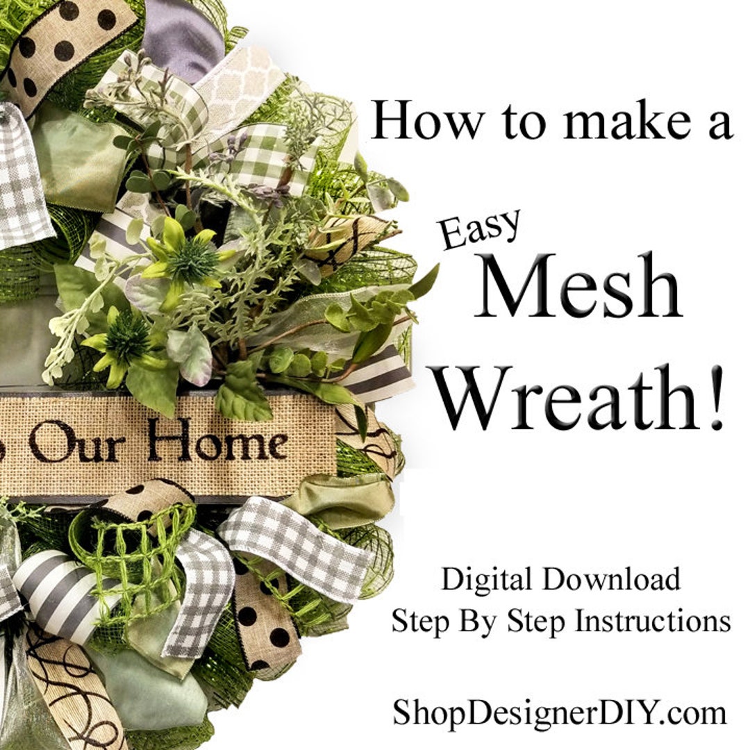 How to Make a Mesh Wreath, Wreath Instructions, Step by Step ...