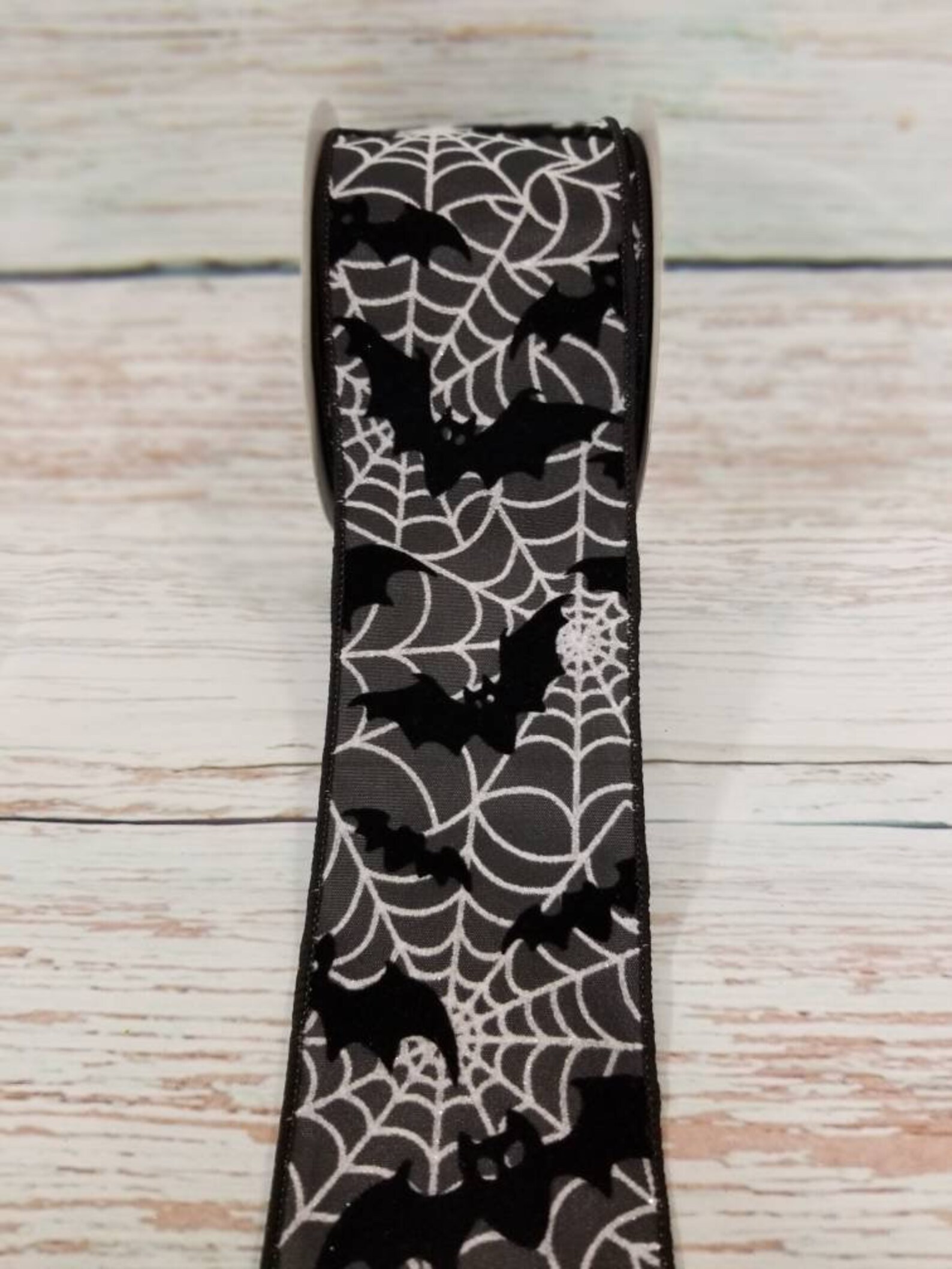 Wired ribbon Halloween ribbon bat ribbon vampire ribbon Etsy