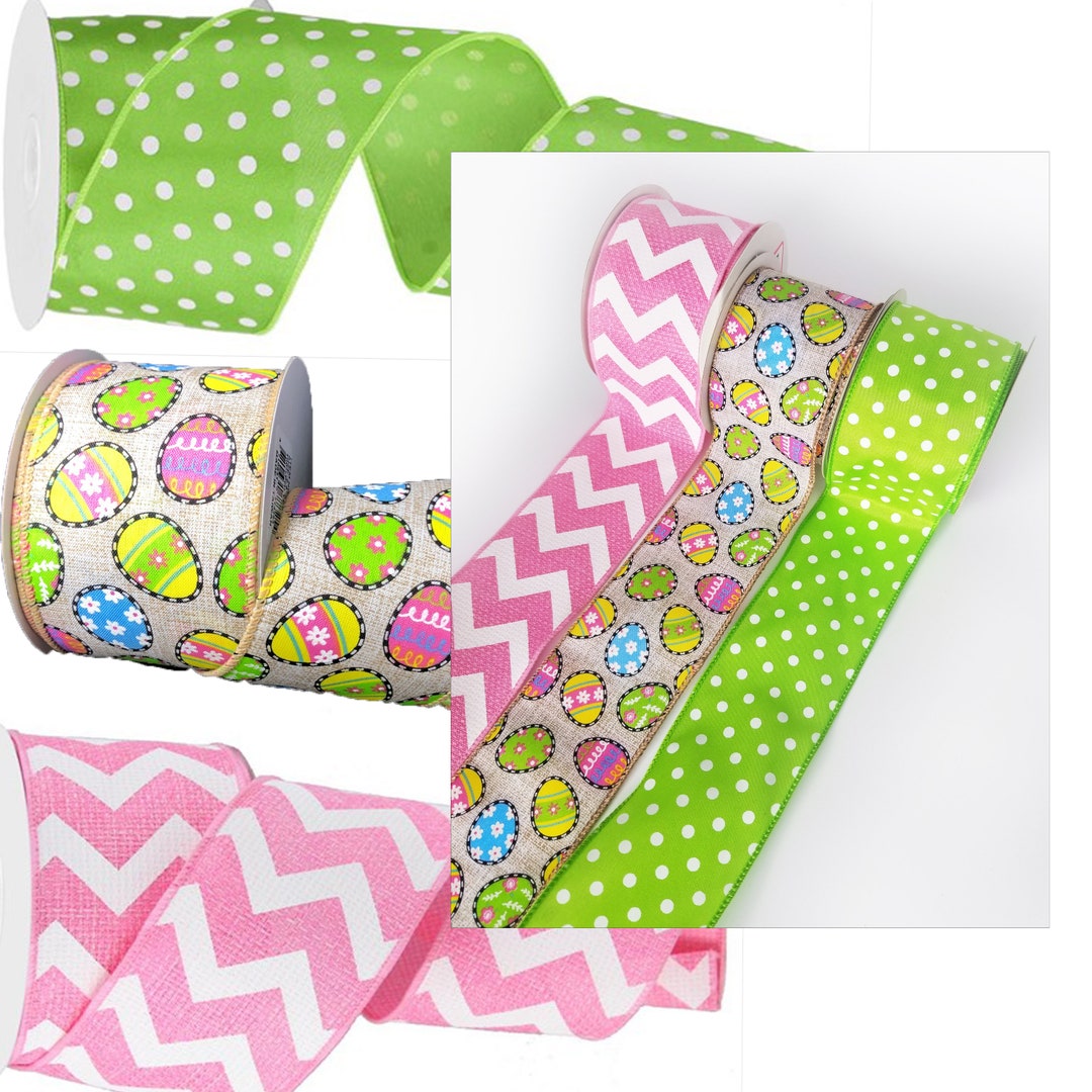Easter Ribbon Collection, Wired Easter Ribbon, Easter Egg Ribbon Set ...