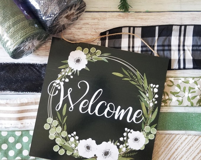 Easy Wreath Making Kit, Beginner Wreath Kit, Mesh Wreath Kit, Year