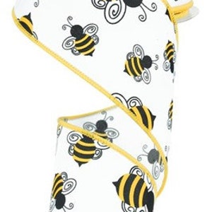 Wired Bumble Bee Ribbon, Honey Bee Craft Ribbon, Bumble Bee Ribbon for ...