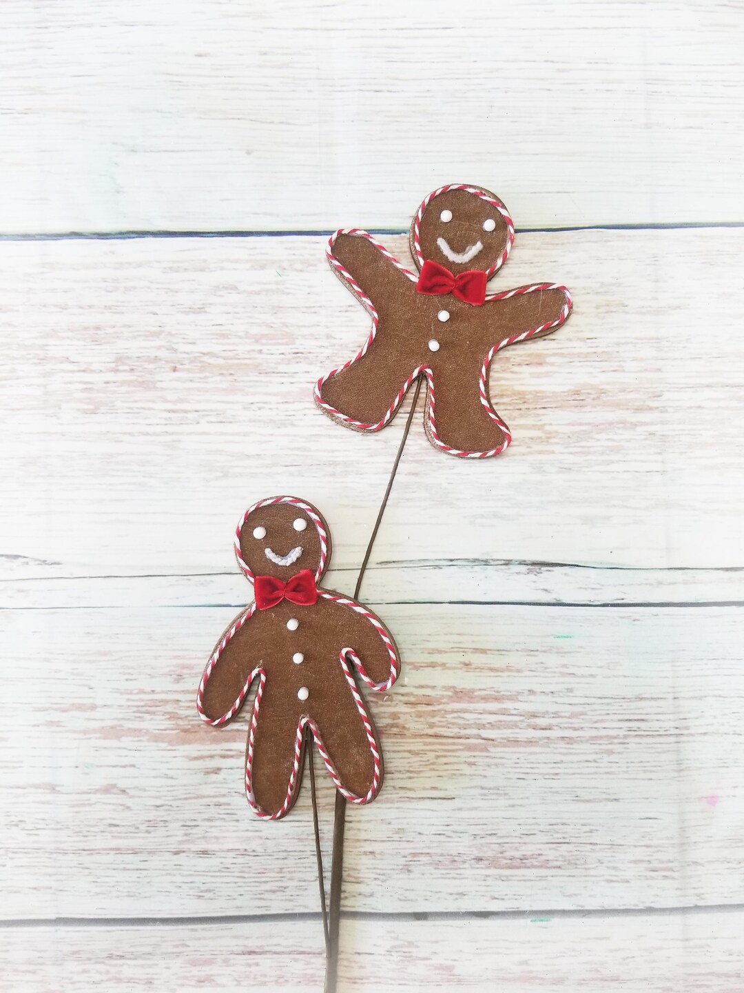 Gingerbread Spray for Wreath, Christmas Gingerbread Pick, Gingerbread