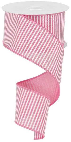 1.5x10yd Pink/white Ribbon Candy Wired Ribbon Festive Craft Supply for  Wreaths, Gifts, and More-mtx62877 