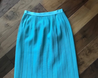 CLEARANCE 1950s Ribbed Silk Knit Bertastyle Skirt (XS)