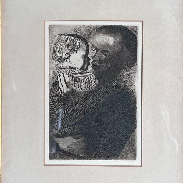 Käthe Kollwitz: Mother with Child in Her Arms (Mutter mit Kind auf dem Arm), posthumous restrike