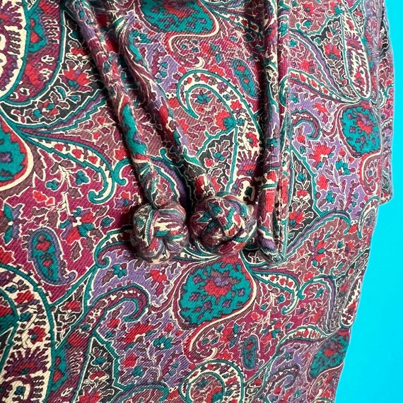 Eye-catching 1960s/1970s Paisley Dress with Short… - image 6