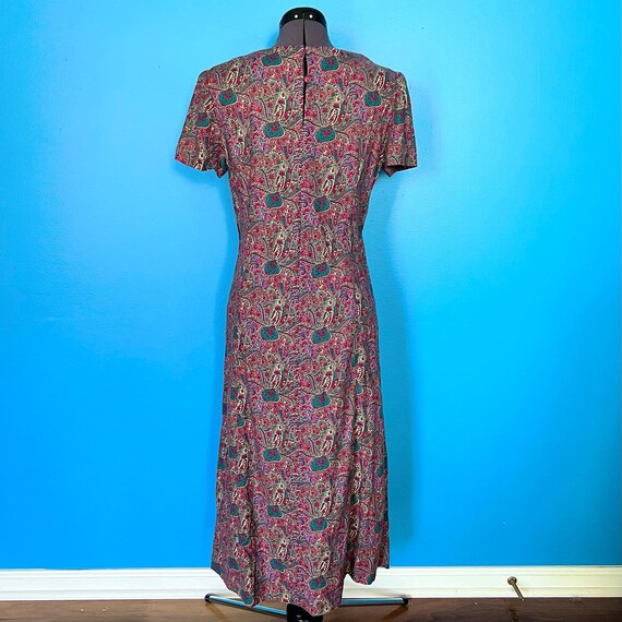 Eye-catching 1960s/1970s Paisley Dress with Short… - image 10