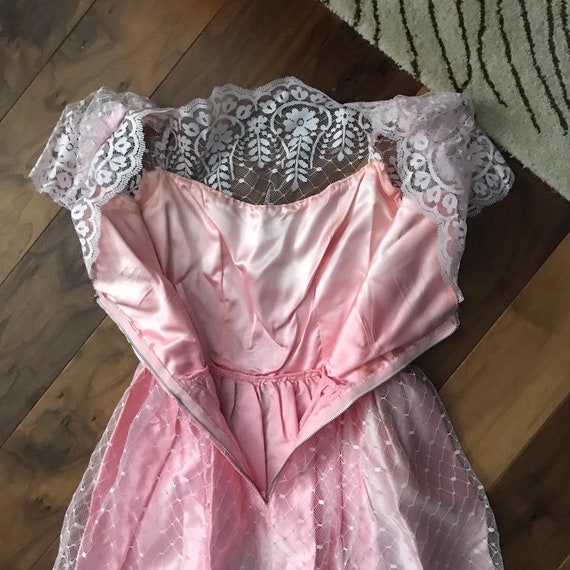 strapless open back dress Illusion Lace Baby Dress: Tulle Skirt main image 0