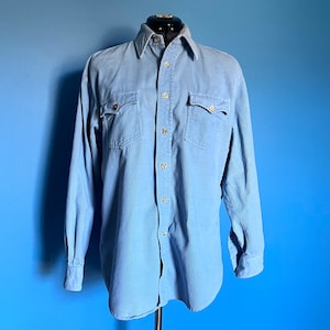 Broken-In 1970s/1980s Pinwale Corduroy Button Down Shirt from Sears (M/L)