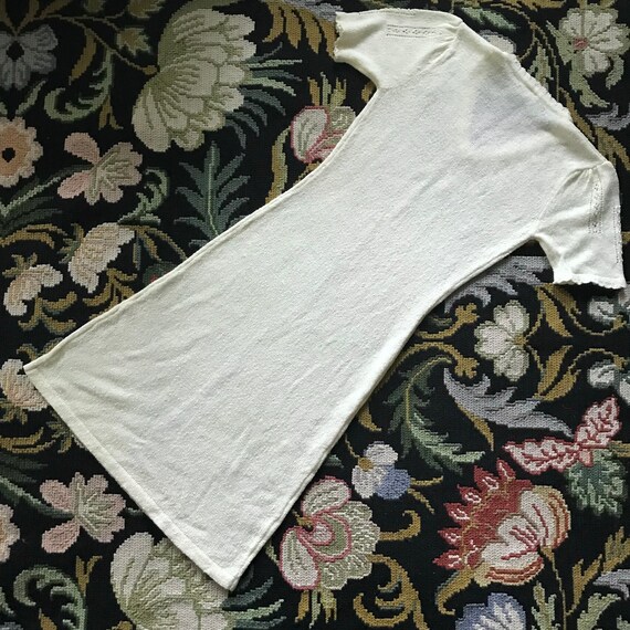 Vintage Hand Knit Ivory Tank Dress