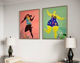 St. Lucia Woman Art Print – Colorful Caribbean Folk Art