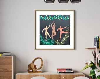 Colorful Bathers Acrylic Art Print – St. Lucia Inspired