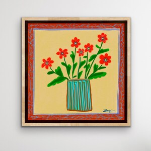 Mexican Petunias Flower Vase Folk Art. Mexican Folk Flower - Etsy