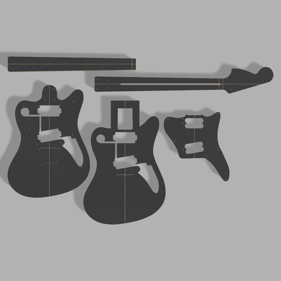 Stratocaster Guitar Style Template MDF 0.50/"