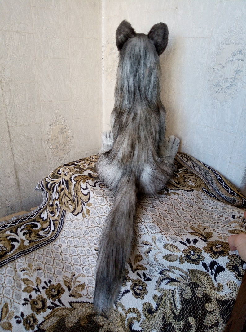 realistic wolf teddy