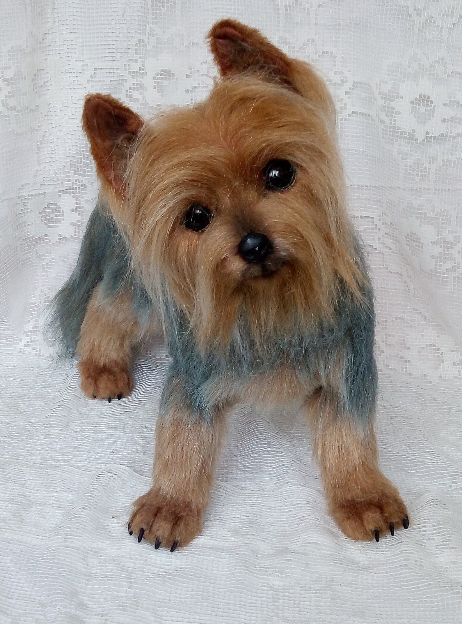 Yorkshire Terrier Realistic Plush Portrait of a Dog Etsy