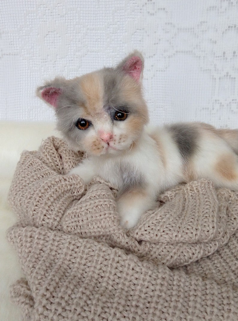 Kitten OOAK realistic plush artist collectible plush cat | Etsy