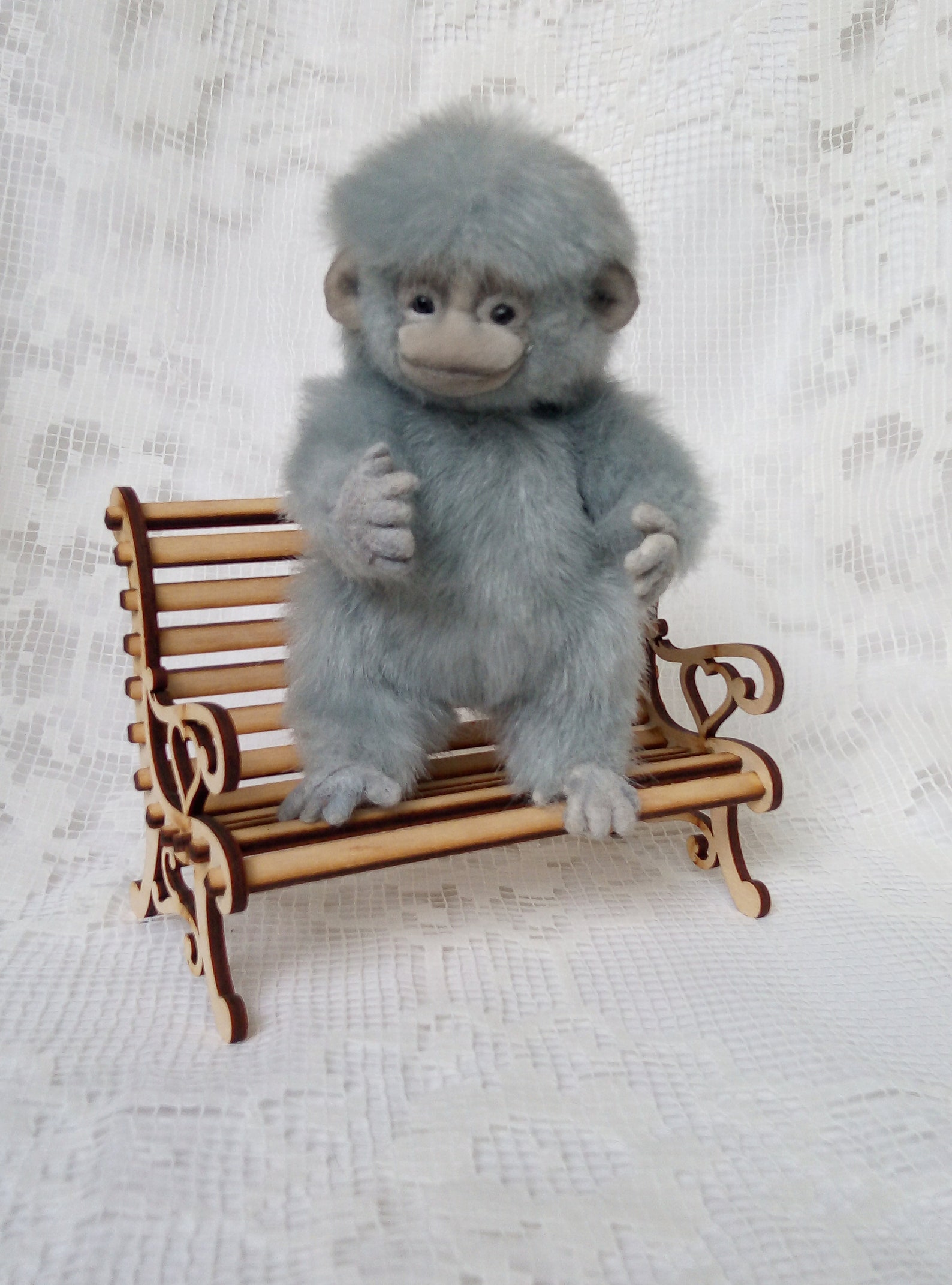 Monkey small plush monkey stuffed toy handmade realistic Etsy