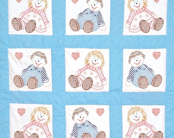 Rag Dolls  *9" Quilt Blocks  Cross Stitch & Embroidery* By: Jack Dempsey Needle Art 733-436