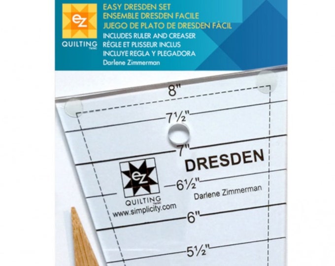 Easy Dresden *Quilt Ruler and Creaser* By: EZ Quilting  882700
